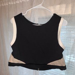 2 piece crop top and skirt